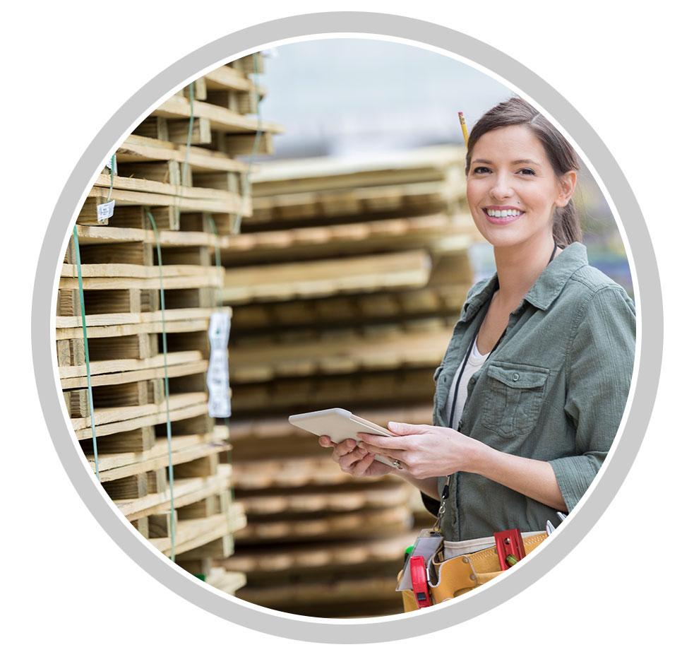 Pallet Supplier - Woman with Pallets